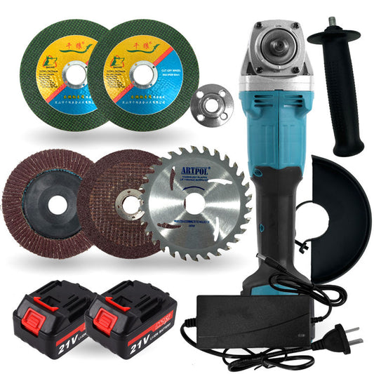 21V dual-battery corneal cutting machine with 2 grinding discs, 2 cutting discs and saw blades