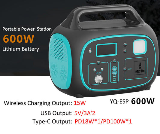 Portable 600W-1000W lithium battery mobile solar power supply for home and outdoor use