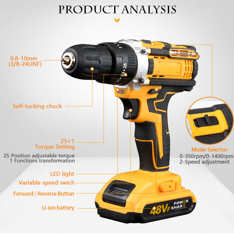 118-piece luxury electric drill set