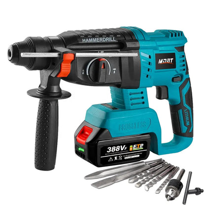 3-in-1 cordless impact drill for industrial concrete wall drilling