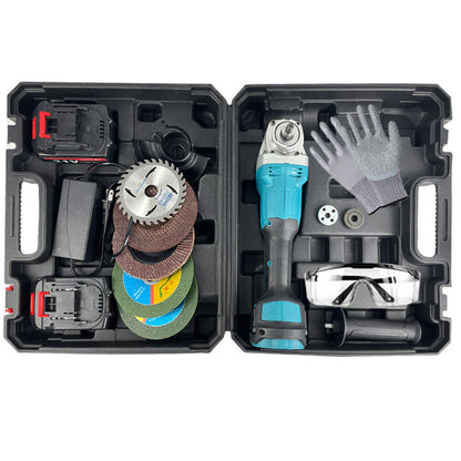 21V dual-battery corneal cutting machine with 2 grinding discs, 2 cutting discs and saw blades