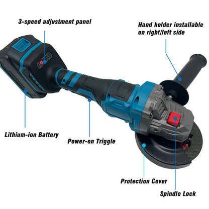 21V dual-battery corneal cutting machine with 2 grinding discs, 2 cutting discs and saw blades