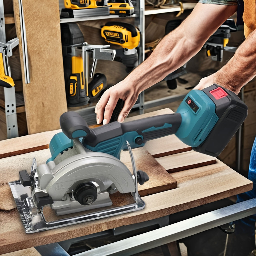 5 inches brushless electric circular cutting machine 0 to 45 adjustable sawing machine（Give away 3 saw blades）
