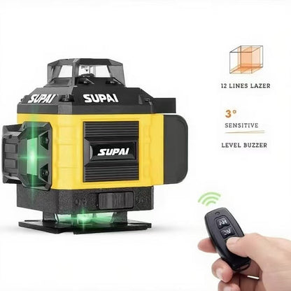 New 16-line laser level upgraded battery capacity with digital screen