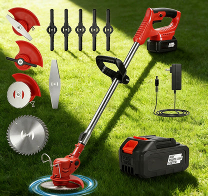 Electric telescopic handheld lawn mower