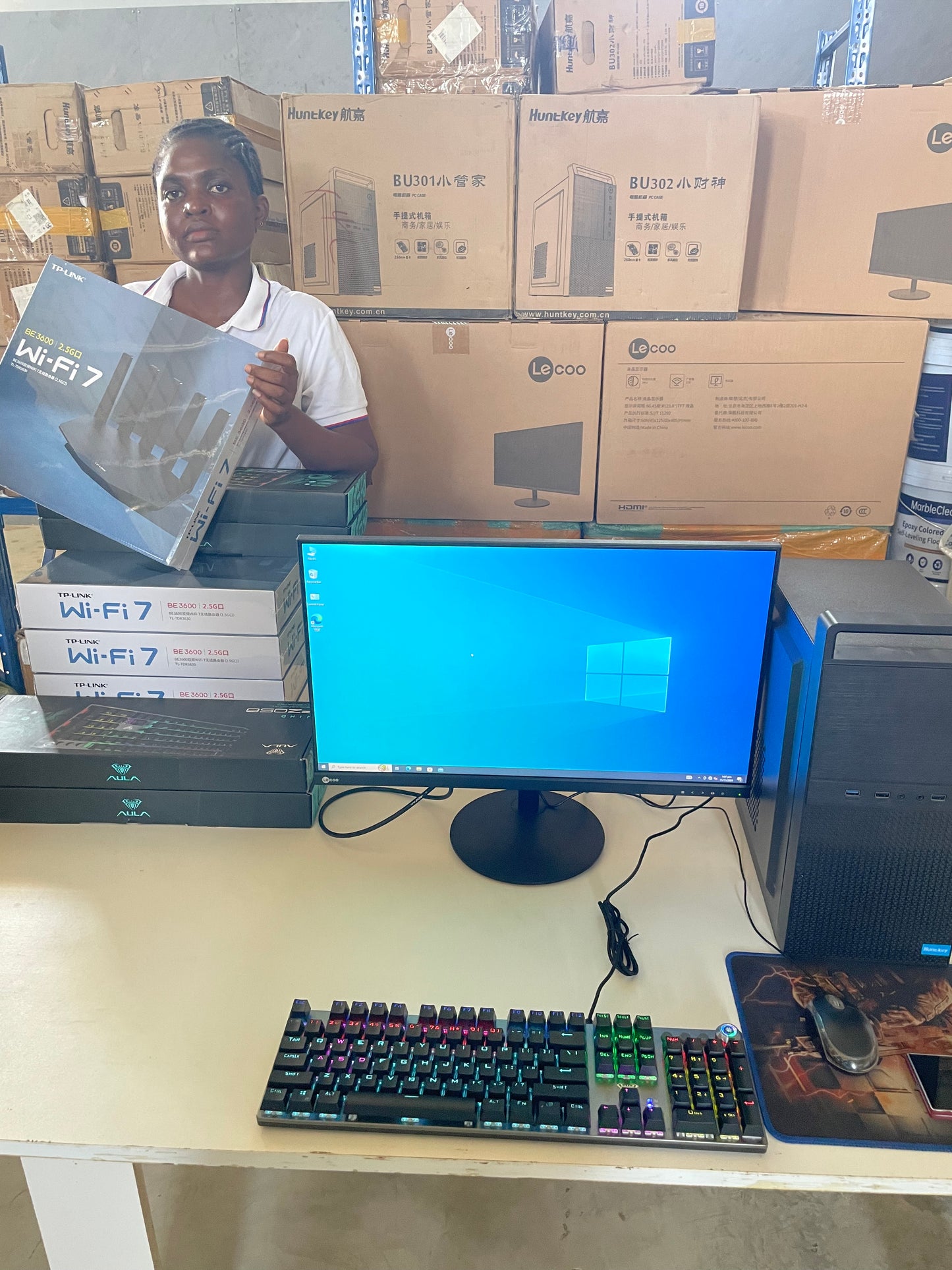Brand new office and gaming PC (Intel Core i5 12400 CPU processor, GIGABYTE brand motherboard,integrated graphics, 48GB RAM, 500GB SSD, free 24-inch screen)