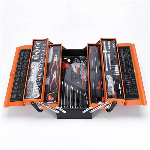 85-piece multi-layer foldable auto repair and home decoration tool set