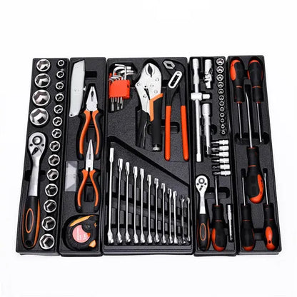 85-piece multi-layer foldable auto repair and home decoration tool set