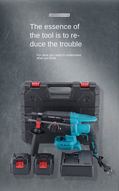 3-in-1 cordless impact drill for industrial concrete wall drilling