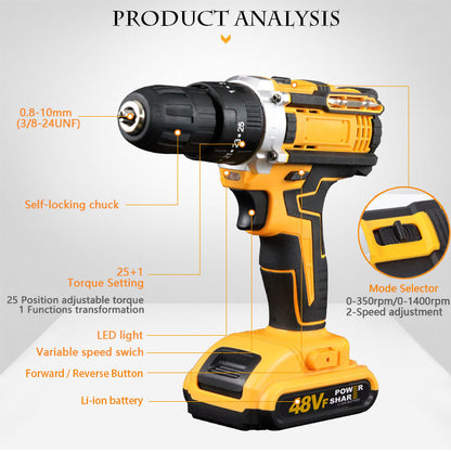 118-piece luxury electric drill set