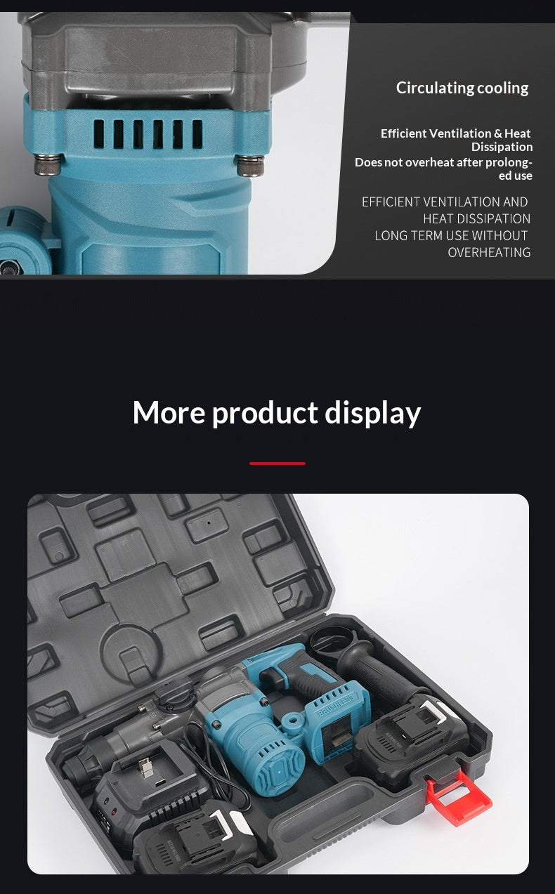 3-in-1 Multifunctional Brushless Rotary Hammer (Impact Drill/Hit Pick/Hammer)