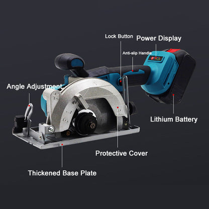 5 inches brushless electric circular cutting machine 0 to 45 adjustable sawing machine（Give away 3 saw blades）